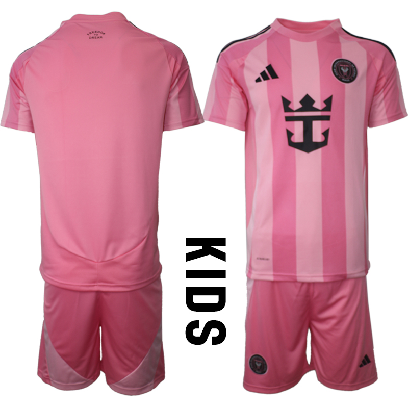 Youth 2025-2026 Club Inter Milan CF home Pink Blank Soccer Jersey